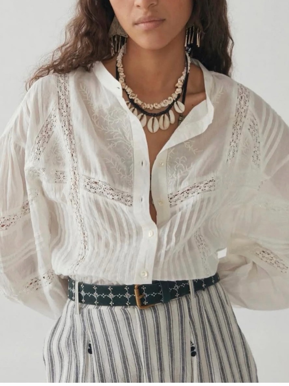 Maison Hotel Cecelia Blouse Lisbon White Size M